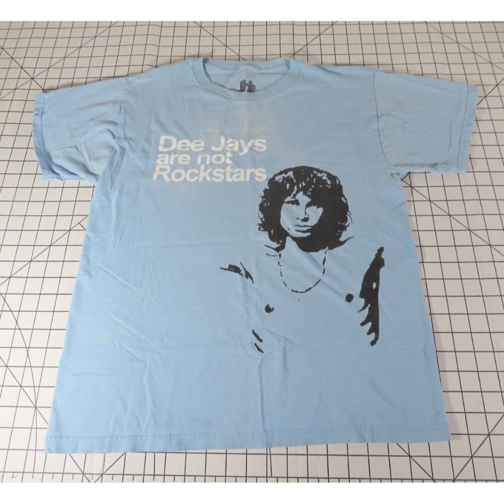 Y2K Fuckindustries Dee Jays are not Rockstars T-Shirt Blue Size Medium The Doors